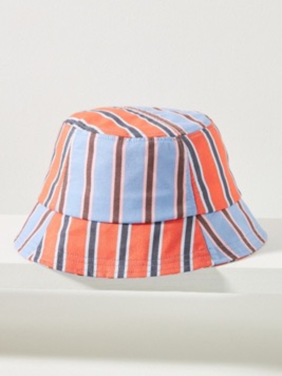 NWT Anthropologie Striped shirting Bucket Hat